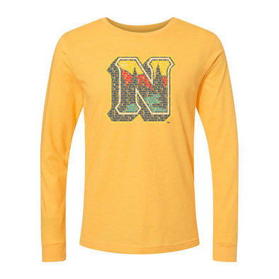 **NEW** Long Sleeve Home Spelled Out Yellow Tee