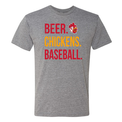 Growlin Chickens Beer. Chickens. Baseball Tee