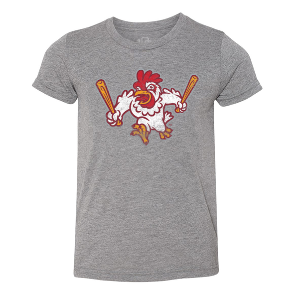 Youth Growlin Chickens Primary Logo Vintage Tee